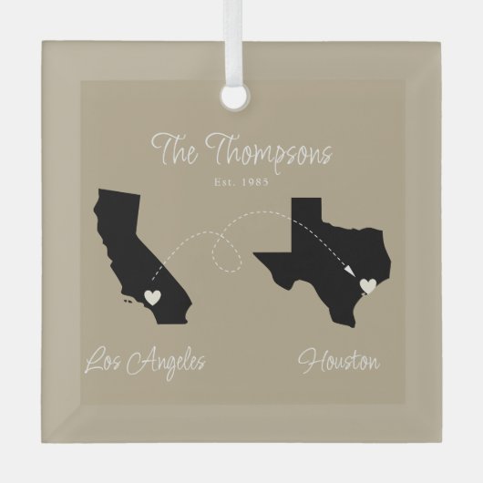 Starten Sie den Staat Family Move Ornament Aus Glas (Vorderseite)