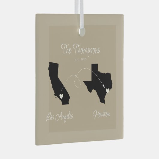 Starten Sie den Staat Family Move Ornament Aus Glas (Vorderseite Rechts)