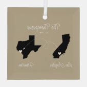 Starten Sie den Staat Family Move Ornament Aus Glas (Rückseite)