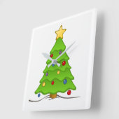 **STARTEN SIE DEN URLAUB-BAUM** SQUARE WALL-CLOCK QUADRATISCHE WANDUHR (Winkel)
