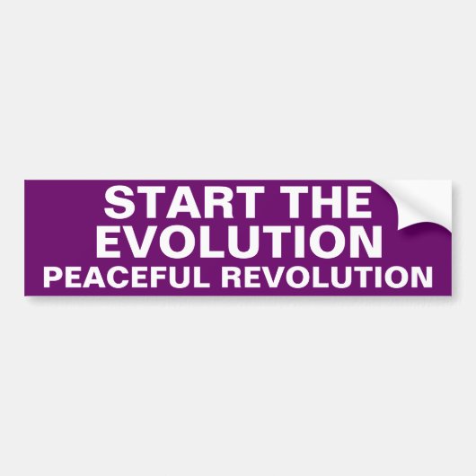 STARTEN SIE DIE FRIEDLICHE REVOLUTION DER EVOLUTIO AUTOAUFKLEBER (Vorne)