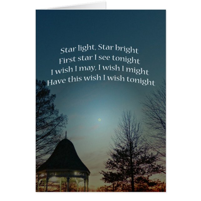 Starten Sie die helle Star-Karte. (Vorne)