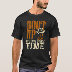Starten Sie die Line Dance Time Country Music. T-Shirt