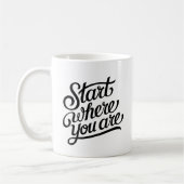 Starten Sie dort, wo Sie Motivierend Tasse sind (Links)