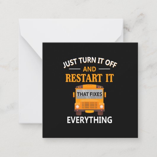 Starten Sie es neu, das alle Schulbusfahrer behebt Mitteilungskarte (Vorderseite)