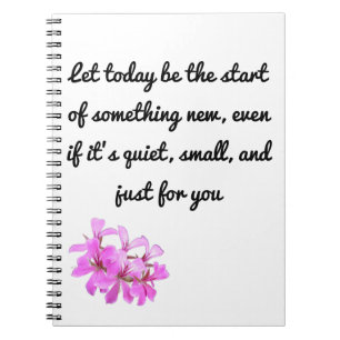 Starten Sie etwas Neues - Inspiration-Notebook Notizblock