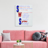 Starten Sie Gekümmert gepackte Canvas Leinwanddruck (Insitu (Wohnzimmer))