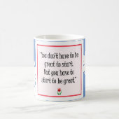 Starten Sie Großes - Motivierend blaue Tasse (Mittel)