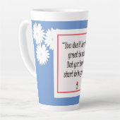 Starten Sie Großes - Motivierend blaue Tasse (Linke Ecke)