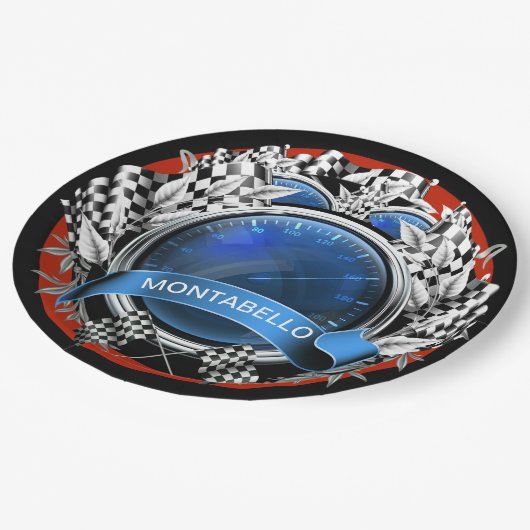 Starten Sie Ihre Motoren Pappteller (Schrägansicht)