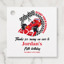 Starten Sie Ihre Motoren Red Race Car jedes Alter 