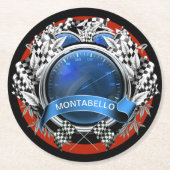 Starten Sie Ihre Motoren Runder Pappuntersetzer (Vorderseite)