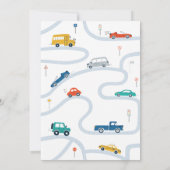 Starten Sie Ihre Motoren zum Geburtstag. Einladung (Rückseite)