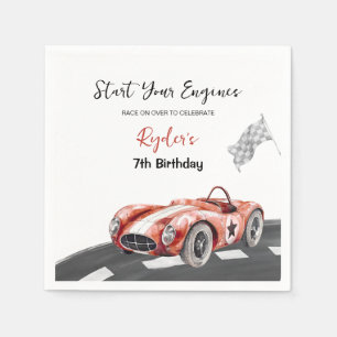 Starten Sie Ihren Motor an jedem Alter Geburtstag Serviette