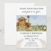 Starten Sie Ihren Traktor  Einladung (Vorne/Hinten)