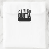 STARTEN SIE OUTTA IHREN TEXT HIER T-SHIRT. QUADRATISCHER AUFKLEBER (Tasche)