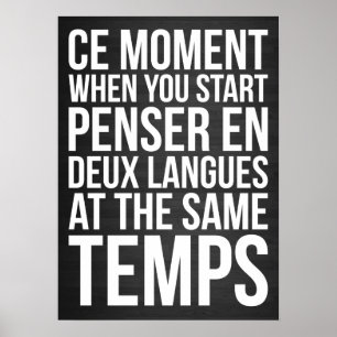 Starten Sie Penser en Deux Langues in denselben Te Poster