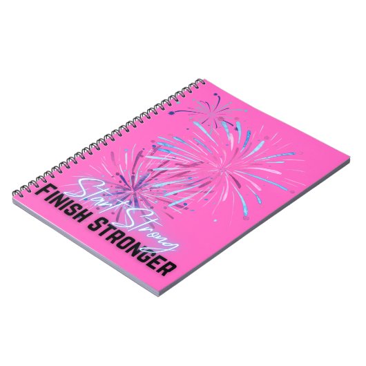 Starten Sie Stronger Finish Stronger Notebook Notizblock (Linke Seite)