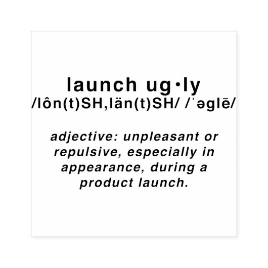 Starten Sie Ugly Rubber Briefmarke Gummistempel (Prägung)