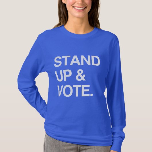 STARTEN UND ABSTIMMEN T-Shirt (Vorderseite)