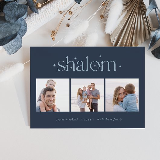 Startende Verbindung | Hanukkah Foto Collage Feiertagskarte