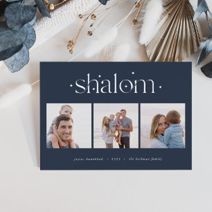 Startende Verbindung   Hanukkah Foto Collage Folien Feiertagskarte