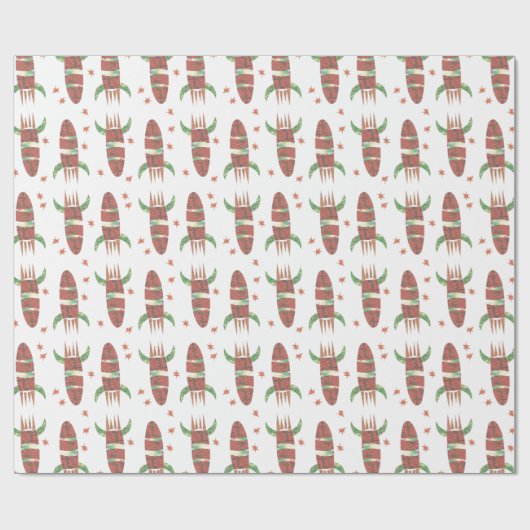 Startendes Rocket-Packpapier Geschenkpapier (Flach)