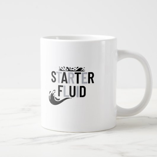 STARTER FLUID Fun Modernes, trendy Typografie Zita Jumbo-Tasse (Rechts)