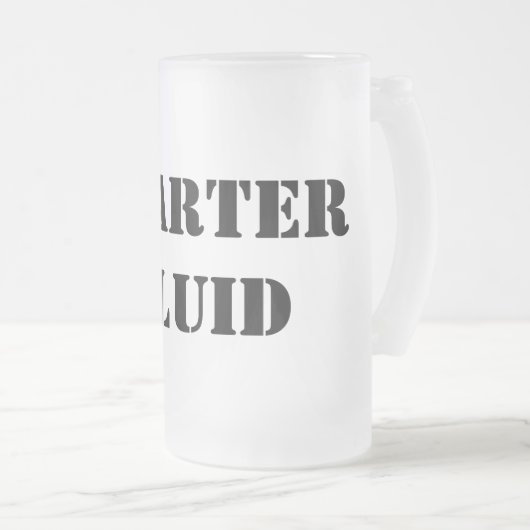 Starter Fluid Funny Typografy Mattglas Bierglas (VorderseiteRechts)