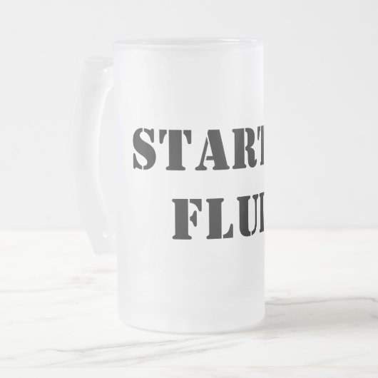 Starter Fluid Funny Typografy Mattglas Bierglas (Vorderseite Links)
