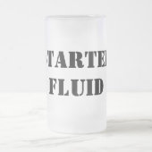 Starter Fluid Funny Typografy Mattglas Bierglas (Mittel)
