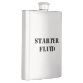 Starter Fluid Funny Typografy Shot Glass Flachmann (Rechts)