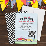 Starter Geburtstag Boys Race Cars Niedlich Fast On Einladung<br><div class="desc">Diese lustige Rennwagen-Geburtstagsveranstaltung lädt den Jungen zum ersten Geburtstag ein,  niedlich modern,  mit einer lustigen,  bunten Rennwagenbahn,  einem schnellen ersten Geburtstag. Gehen Sie Cartoon,  cool,  einfach,  modern minimalistisch,  rennen Sie rot gelb,  fahren Sie über Autos,  Jungen fahren Kinderwagen-Kinder,  mit Schachbrett Schnellstraße minimalistisch,  trendige Kinder Cartoon</div>