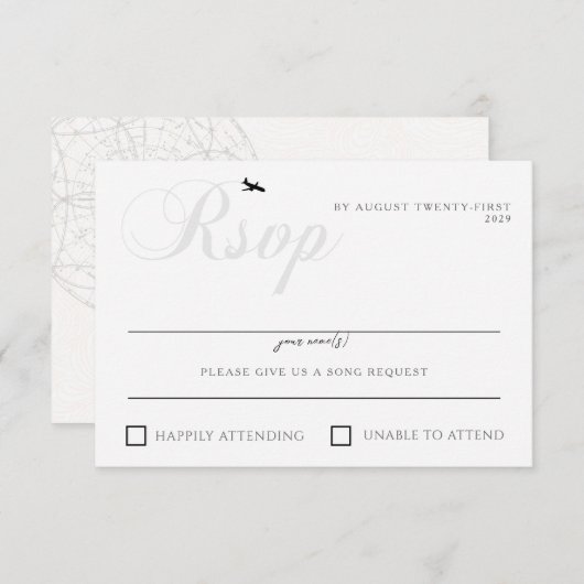 Starterfertig RSVP Karte (Vorne/Hinten)