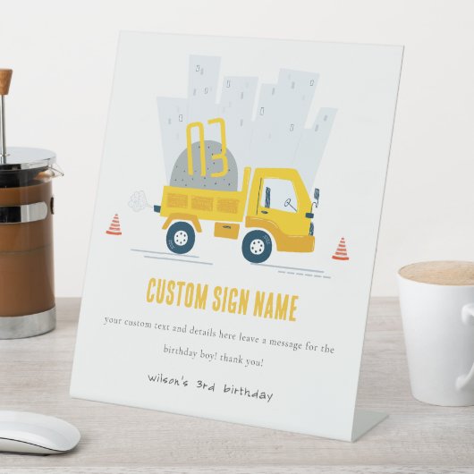 Starterpartei für den Oberwagen-Baufahrzeug Sockelschild (In Situ)