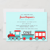 Starterparty Rot und Blau Einladung (Vorderseite)