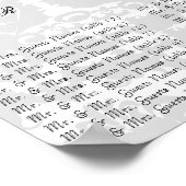 Startet bei $12.80 Hochzeitssitzkarte für Fotos Poster (Ecke)