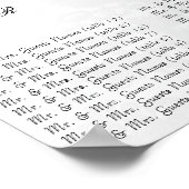 Startet bei $12.80 Hochzeitssitzkarte für Fotos Poster (Ecke)