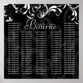 Startet bei $12.80 Seating Chart für Empfang Poster