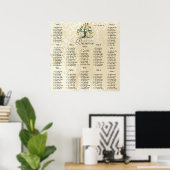 Startet bei $13.20 Seating Chart 12 Tische Poster (Heimbüro)