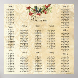 Startet bei $13.20 Seating Chart 12 Tische Poster