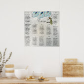 Startet bei $13.20 Seating Chart 12 Tische Poster (Küche)