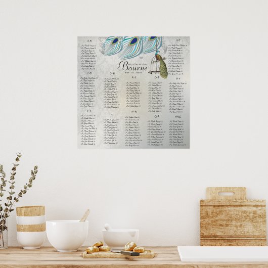 Startet bei $13.20 Seating Chart 12 Tische Poster (Küche)