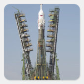 Startgerüste werden angehoben quadratischer aufkleber (Vorderseite)