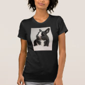 Startled Black and White Bunny Rabbit T-Shirt (Vorderseite)