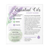 Startleitfaden für Lavendelöle Notizblock (Vorderseite)