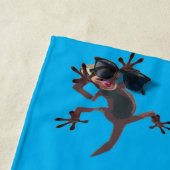 Startling Funny Gecko Lizard Light Blue Individuel Strandtuch (Beispiel)