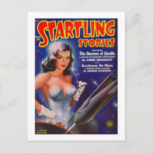Startling Stories März - Vintage SciFi Comic Postkarte