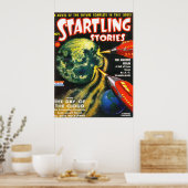 STARTLING STORIES Vintage Pulp Magazine Cover Art Poster (Küche)