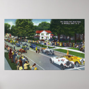 Startlinie beim Grand Prix Auto Race Poster